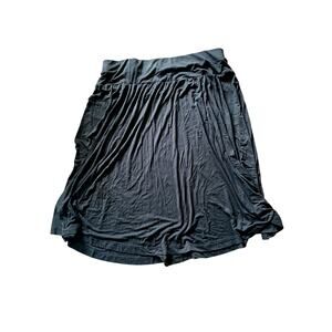 HILARY RADLEY, SIZE XXL, BLACK, MIDI SKIRT, FLOWING